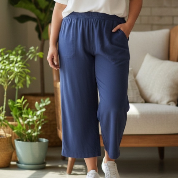 fresh produce Pants - Fresh Produce Blue Palazo XL pants
